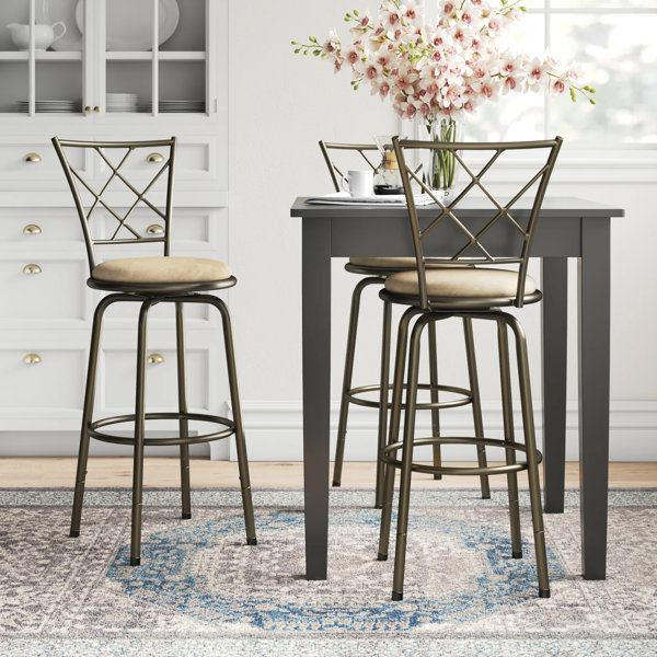 Three Posts Abrams Swivel Bar Stool & Reviews Wayfair Canada